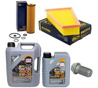 Olio Set Filtri 5W-30 6 Litro + Tappo Scarico Olio per Mercedes Classe E