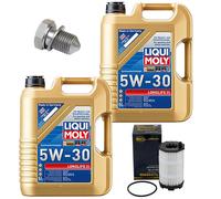 Olio Set Filtri 5W-30 Liqui Moly 10 Litro + Vite per Audi R8 Spyder