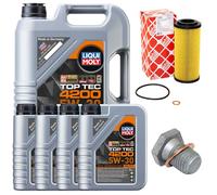 Olio Set Filtri 5W-30 Liqui Moly 9 Litro + Vite per BMW 5er 7er E60