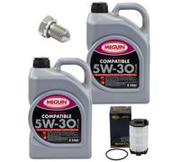 Olio Set Filtri 5W-30 Plus Meguin 10 Litro + Vite per Audi R8 Spyder