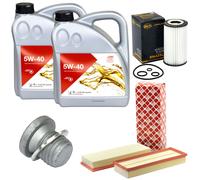 Olio Set Filtri 5W-40 8 Litro + Tappo Scarico Olio per Mercedes Classe C
