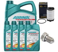Olio Set Filtri Addinol 5W-30 9 Litro + Vite per Audi R8 5.2 FSI 422