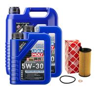 Olio Set High-Tech 5W-30 Liqui Moly 7 Litro + Filtro Olio per BMW 3er 4er 5er X3