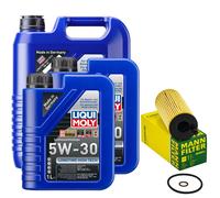 Olio Set High-Tech 5W-30 Liqui Moly 7 Litro + Filtro Olio per BMW 5er 6er X3 3er