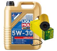Olio Set Liqui Moly 5W-30 5 Litro + Filtro Olio per BMW X3 X4 5er 2er 1er 3er X5