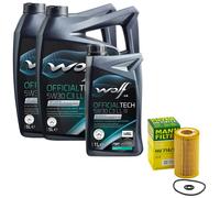 Olio Set Lupo Officialtech C3 Ll III 5W30 11 Litro + Filtro Olio per