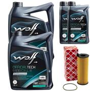 Olio Set Lupo Officialtech C3 Ll III 5W30 12 Litro + Filtro Olio per Audi A8