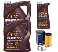 Olio Set Mannol 5W-30 Energia Formula PSA 11 Litro + Filtro Olio per