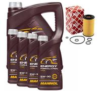 Olio Set Mannol 5W-30 Energia Formula PSA 9 Litro + Filtro per Mercedes W251