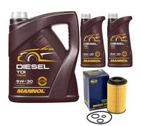Olio Set Mannol Diesel Tdi 5W-30 Api 7 Litro + Filtro Olio per Mercedes