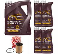 Olio Set Mannol Energia Formula 5W-40 9 Litro + Filtro per Mercedes Classe E