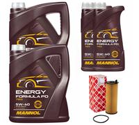 Olio Set Mannol Energia Formula Pd 5W-40 12 Litro + Filtro Olio per Audi A8
