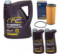 Olio Set Mannol Energia Formula Pd 5W-40 7 Litro + Filtro per Renault Trafic