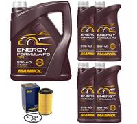 Olio Set Mannol Energia Formula Pd 5W-40 9 Litro + Filtro Olio per Mercedes Vito