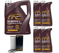 Olio Set Mannol Energia Formula Pd 5W-40 9 Litro + Filtro per BMW 5er 7er X5