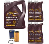 Olio Set Mannol Energia Formula Pd 5W-40 9 Litro + Filtro per Renault Laguna