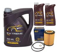 Olio Set mannol extreme 5W-40 Api 7 Litro + Filtro Olio per BMW 3er 5er Z3 Z4 X5
