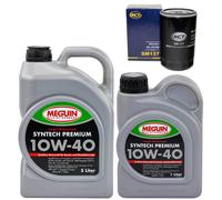 Olio Set SAE 10W-40 Meguin 6 Litro + Filtro Olio Sm 137 per Mazda CX-9 3.7 277PS