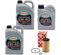 Olio Set SAE 5W-40 Vollsynth Meguin 11 Litro + Filtro Olio per Sprinter Mercedes