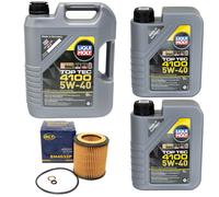Olio Set Top Tec 4100 5W-40 Liqui Moly 7 Litro + Filtro Olio per BMW 1er 3er 5er