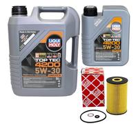 Olio Set Top Tec 4200 5W-30 Liqui Moly 6 Litro + Filtro Olio per Hyundai i30 Kia