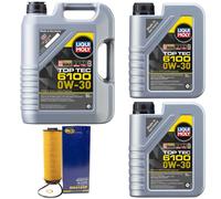 Olio Set Top Tec 6100 0W-30 Liqui Moly 7 Litro + Filtro Olio per BMW 3er 7er 4er