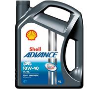 Shell Advance 4T Ultra 10W40 Sintetico 4 Tempi Olio Motore Moto 4L