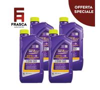 Olio Sintetico 5W50 XPR Royal Purple Racing per Auto Competition Benzina 4 pezzi