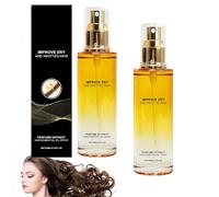 Olio Spray Condizionante Rinforzante per Cuoio Capelluto e Capelli, Olio per Capelli,Balsamo Senza Risciacquo,Liscia e Ammorbidisce Visibilmente i Capelli, Migliora la Secchezza e il Crespo (2Pezzo)