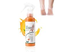 Olio spray esfoliante per piedi alla curcuma, idratante e levigante per la pelle, esfolia delicatamente e velocemente, esfoliante per il corpo per talloni secchi screpolati, piedi, ginocchia, gomiti