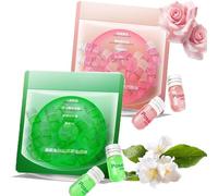 Olio Struccante Viso E Occhi, Capsule Di Olio Detergente Naturale Mini Flaconi, Monouso Olio Struccante Portatile Per Tutti I Tipi Di Pelle, Adatto Ai Viaggi(2-bag(pink+green))