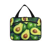 Olio su Avocado Verde Appeso Viaggio Trucco Borse Donna con gancio, Designer Carino Kit da barba Borse per gli Uomini per le Donne Must Haves Backpacking cartera para maquillaje L