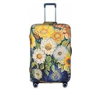 Olio su tela fiori Valigie Copre Stampe di Personalità Moda Adatto per Business e Outdoor, bianco, XL