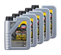 Olio Top Tec 4100 5W-40 Liqui Moly 5 X 1 Litro per Mercedes Mitsubishi Opel