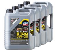 Olio Top Tec 6100 0W-30 Liqui Moly 4 X 5 Litro per BMW Hyundai Kia Mercedes