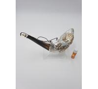 Olio Unzione SHOFAR Ram Horn 13" Silver Rams Leone di Giuda + supporto + olio...
