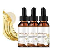 Olio viso idratante rassodante per lucentezza con vitamine e acido ialuronico per ridurre le rughe, macchie scure per la pelle secca e il tono irregolare della pelle (3 pezzi)