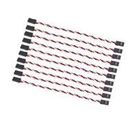 OliRC 10pcs servo Estensione 26awg 30cores Cavo 15cm Maschio a Maschio contorto Filo per JR Futaba(C60-10)