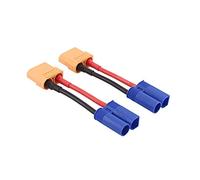 OliRC 2 pezzi maschio EC5 a femmina XT90 connettore Adattatore con14awg 2 pollici cavo(C106-2)