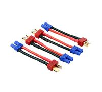 OliRC 4 pz T-Plug Deans Style Maschio a EC2 Femmina Connettore Adattatore con 5cm 2in 16awg Wire (C38-4)