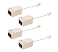 OLIREXD Splitter jack per telefono, filtro DSL in linea beige RJ11 6P4C, adattatore splitter maschio a 2 femmina modem telefonico ADSL con filtro antirumore per telefono fax linea telefonica