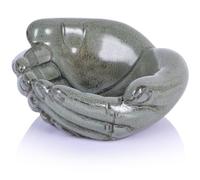 oliruim Ciotola decorativa in ceramica a forma di mano, versatile ciotola a forma di mano per piante grasse, supporto in cristallo, ciotola per chiavi, ingresso, soggiorno, libreria, decorazione per