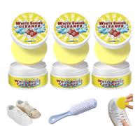 Olite While - Detergente per scarpe bianco, spugna delicata bianca per la pulizia delle scarpe, crema detergente multiuso senza risciacquo, per varie scarpe, 3 pezzi, Taglia unica
