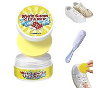 Olite While - Detergente per scarpe bianco, spugna delicata bianca per la pulizia delle scarpe, crema detergente multiuso senza risciacquo, per varie scarpe, 1 pezzo, Taglia unica