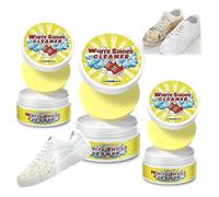 Olite White Shoes Cleaner, detergente per scarpe Olite, multiuso, senza risciacquo, crema bianca con spugna, non necessita di acqua, 3 pezzi, 100g