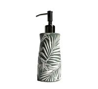 Oliva, Verde Salvia, Bianco 3D Palme Consistenza Ceramica Sapone Dispenser,