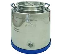 Contenitore fusto bidone in acciaio inox per olio 30 litri Olivari Blindo