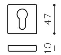 OLIVARI Bocchetta ACCESSORI BOCCHETTE quadra foro yale mat. OTTONE col.