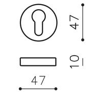 OLIVARI Bocchetta ACCESSORI BOCCHETTE tonda foro yale mat. OTTONE col.