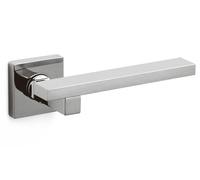 OLIVARI Maniglia SPACE Q coppia con rosette e bocchette quadre foro yale mat.